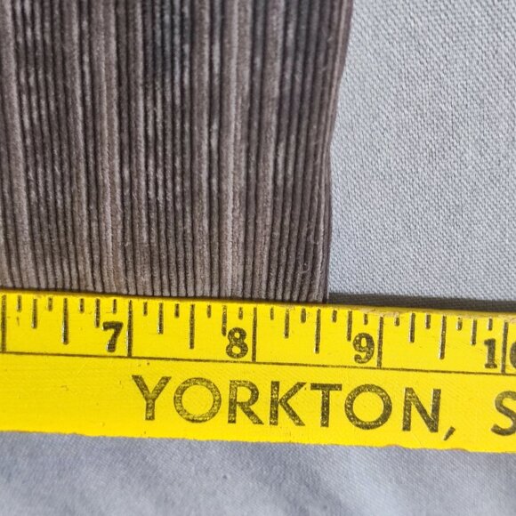 Abbie Mags corduroy pants women's size 12 brown stripes pattern straight leg - Picture 12 of 12